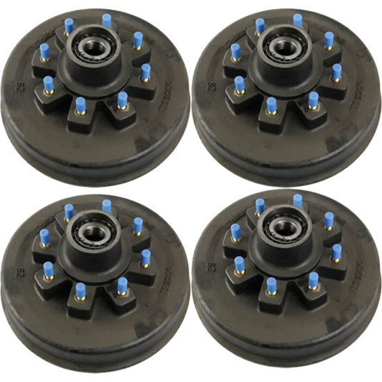 Lippert 8K tandem-axle 12.25×3.38 electric brake assemblies with oil-bath hubs 8-on-6.5, Dexter/Alko compatible