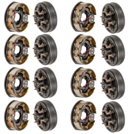 lippert 10 inch manual-adjust electric brake and bare hub kit quad axle dexter alko rockwell