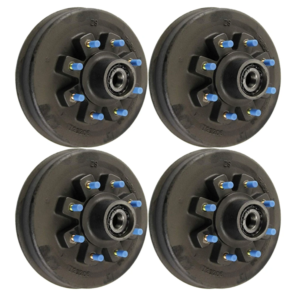 Lippert 12″ manual‑adjust electric brakes with oil‑bath 8‑on‑6.5″ drum hubs, 7K standard / 8K hybrid axle kit, fits Dexter Alko Rockwell