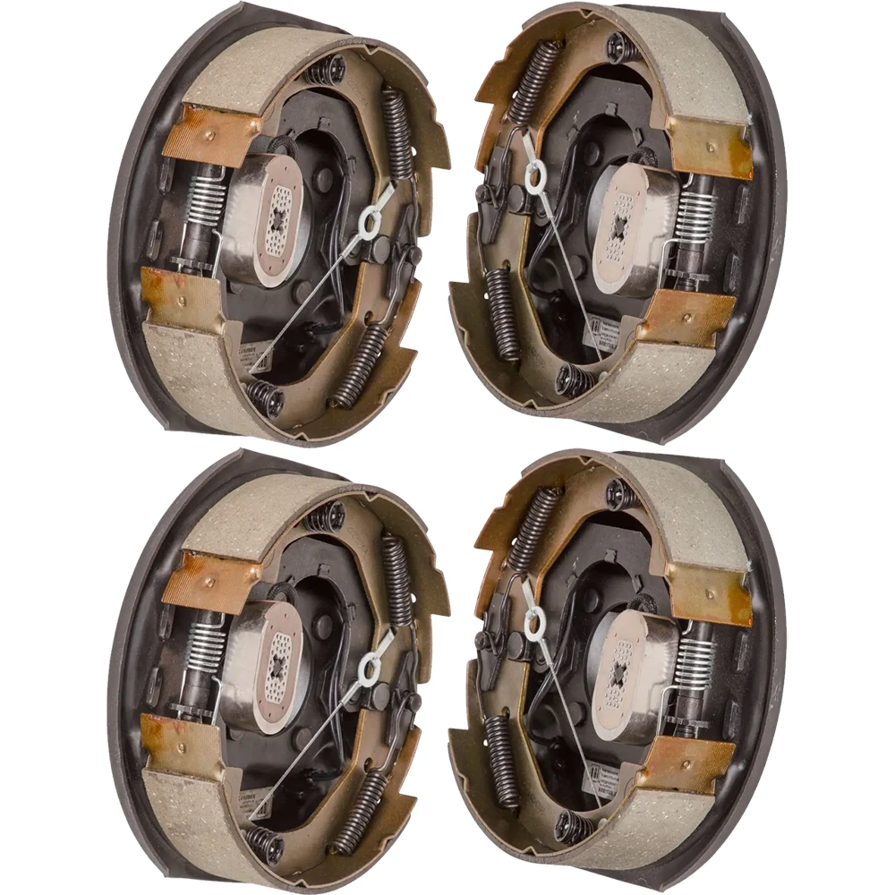 Lippert 4-Pack 10x2.25 forward self-adjusting electric trailer brake assembly for 4,400 lb axle, replaces Dexter, Al-Ko, Rockwell, Quality