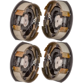 Lippert 4-Pack 10x2.25 forward self-adjusting electric trailer brake assembly for 4,400 lb axle, replaces Dexter, Al-Ko, Rockwell, Quality