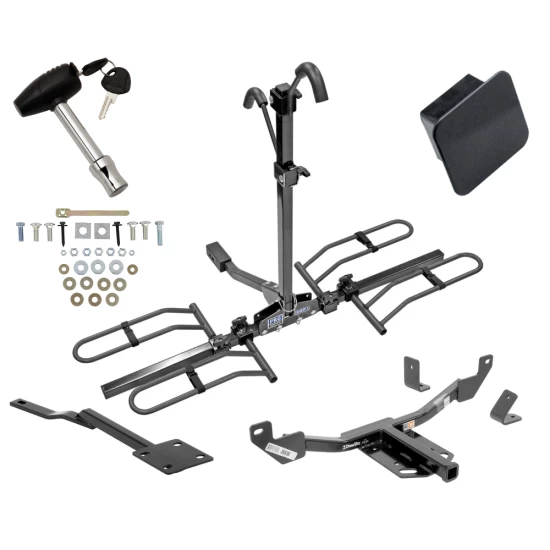 Trailer Tow Hitch For 13-19 Cadillac XTS 14-20 Chevy Impala 13-16 Malibu Platform Style 2 Bike Rack Hitch Lock and Cover