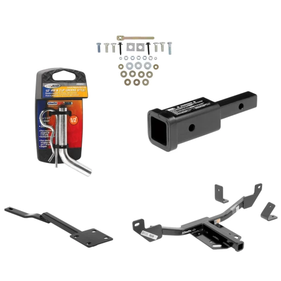 Trailer Tow Hitch For 13-19 Cadillac XTS 14-20 Chevy Impala 13-16 Malibu w/ 2" Adapter and Pin/Clip