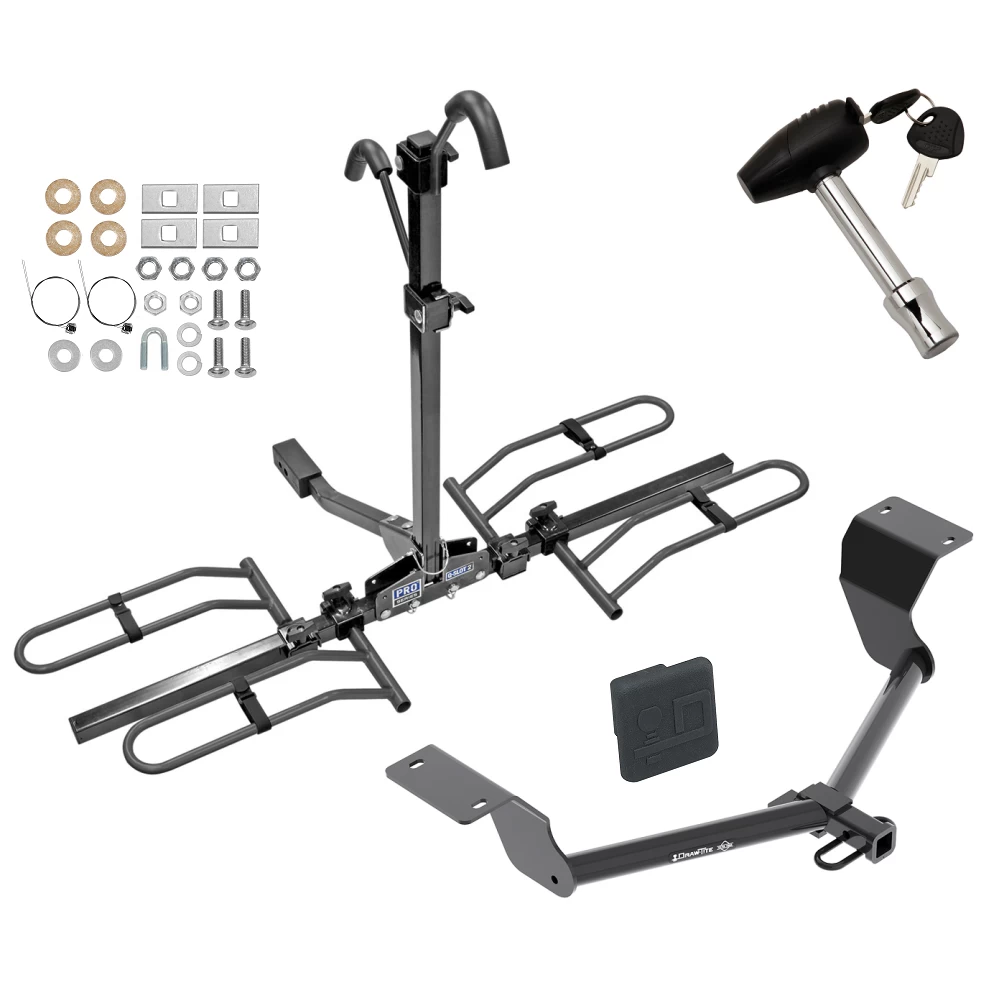Trailer Tow Hitch For 17-27 Honda CR-V Except Hybrid Class 2 Platform Style 2 Bike Rack Hitch Lock and Cover