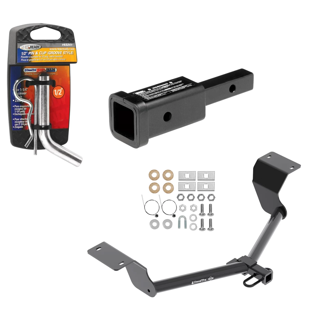Trailer Tow Hitch For 17-27 Honda CR-V Except Hybrid Class 2 w/ 2" Adapter and Pin/Clip