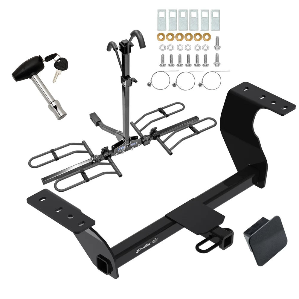 Trailer Tow Hitch For 19-27 Subaru Forester Platform Style 2 Bike Rack Hitch Lock and Cover