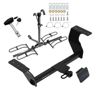 Trailer Tow Hitch For 19-27 Subaru Forester Platform Style 2 Bike Rack Hitch Lock and Cover
