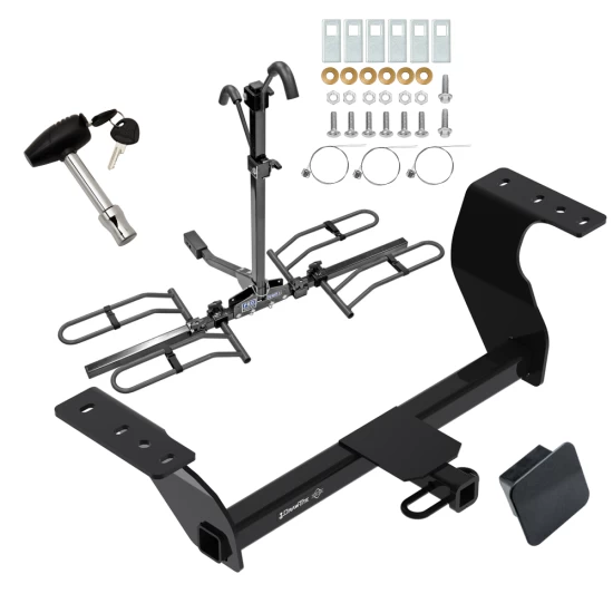 Trailer Tow Hitch For 19-27 Subaru Forester Platform Style 2 Bike Rack Hitch Lock and Cover