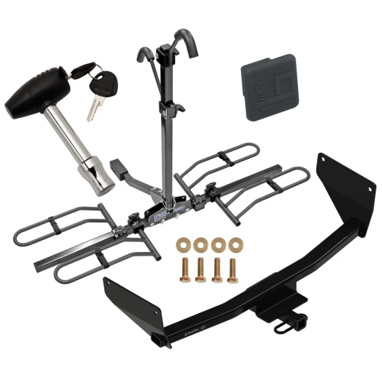 Trailer Tow Hitch For 19-25 Toyota RAV4 22-26 Lexus NX250 NX350 NX350h NX450h+ Platform Style 2 Bike Rack Hitch Lock and Cover