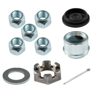 Lippert 2,200 lb Trailer Axle Pre-Greased Idler Hub (5 on 4.5) with Lug Nuts