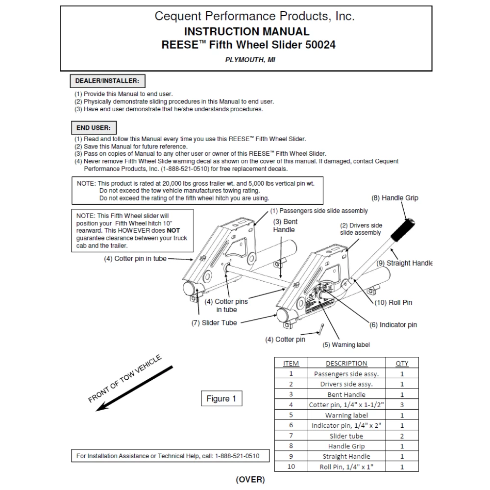 Reese Dual Jaw 16K Fifth Wheel Trailer Hitch w/ Round Tube Slider and Rails For Select Chevy GMC Ford Dodge Ram Trucks Truck Base Rail Kit 5th Wheel Brackets Hardware