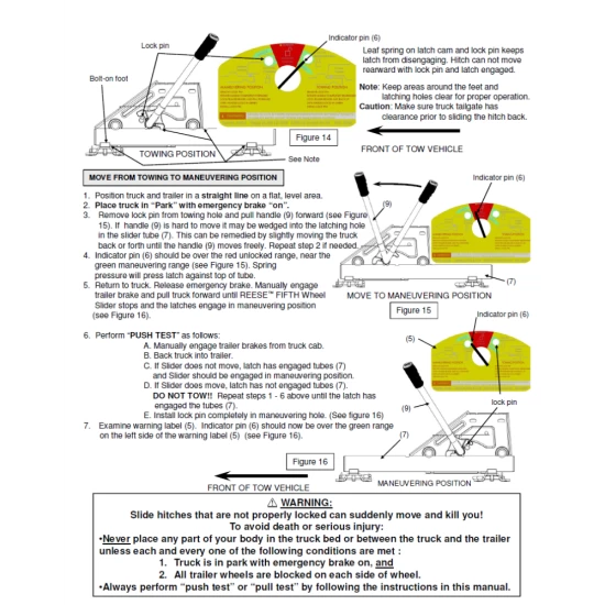 Reese Dual Jaw 16K Fifth Wheel Trailer Hitch w/ Round Tube Slider and Rails For Select Chevy GMC Ford Dodge Ram Trucks Truck Base Rail Kit 5th Wheel Brackets Hardware
