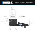 Reese Sidewinder Hitch 20K Pin Box 5th Wheel Hitch 69220 Replaces 68220 Fifth Wheel Pin Box Fits Lippert (1621, 1716, 0719), Fabex PB 600 Series, Rhino and Turning Point Bolt Hole Patterns