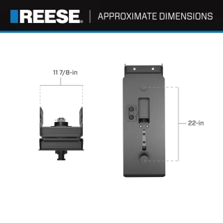 Reese Sidewinder Hitch 20K Pin Box 5th Wheel Hitch 69220 Replaces 68220 Fifth Wheel Pin Box Fits Lippert (1621, 1716, 0719), Fabex PB 600 Series, Rhino and Turning Point Bolt Hole Patterns
