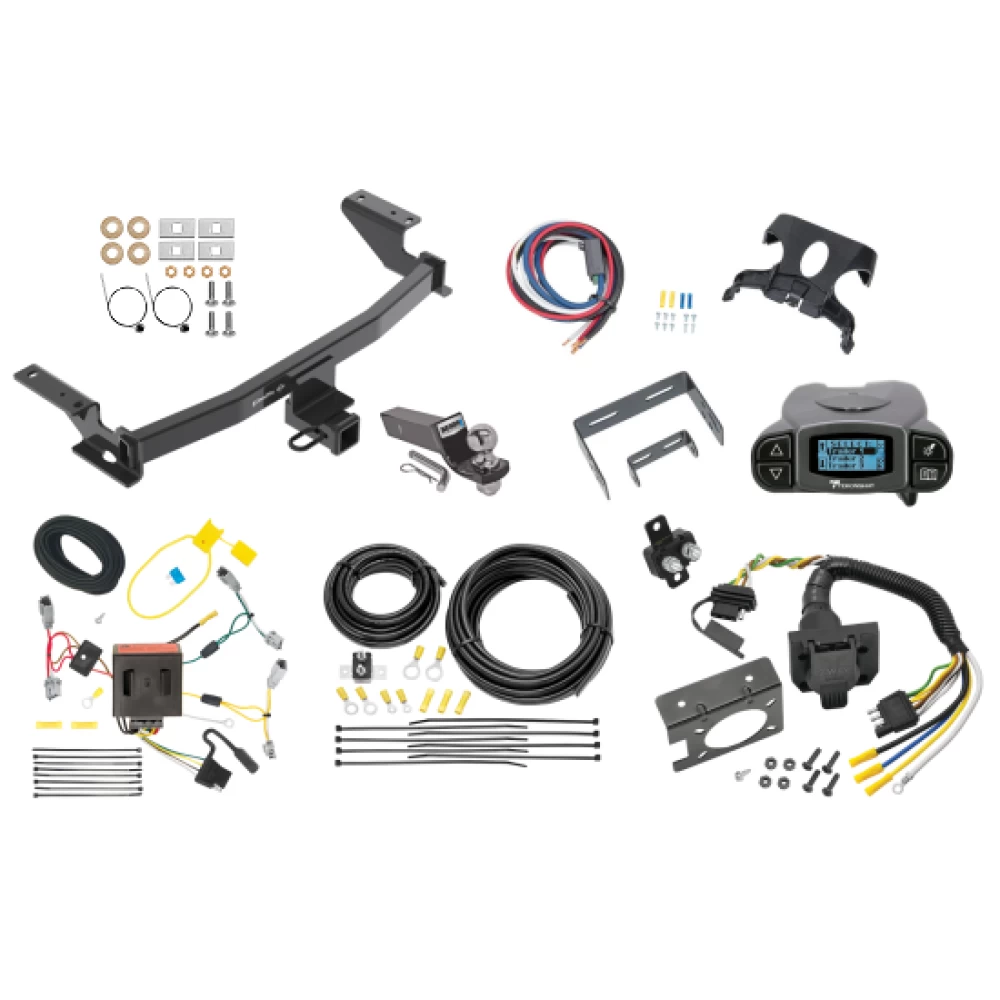 Trailer Hitch Tow Package Prodigy P3 Brake Control For 13-16 Mazda CX-5 All Models w/ 7-Way RV Wiring 2" Drop Mount 2" Ball Class 3 2" Receiver Draw-Tite Tekonsha