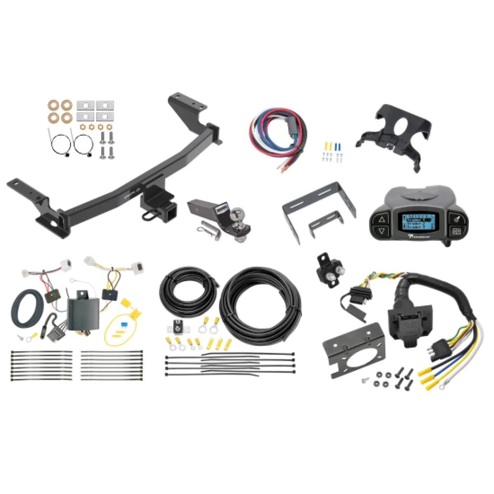 Trailer Hitch Tow Package Prodigy P3 Brake Control For 17-21 Mazda CX-5 (2019 Exc Diesel) w/ 7-Way RV Wiring 2" Drop Mount 2" Ball Class 3 2" Receiver Draw-Tite Tekonsha