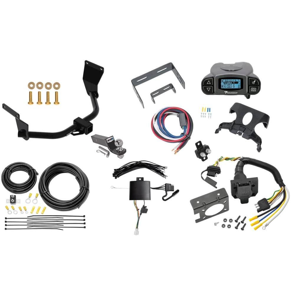 Trailer Hitch Tow Package Prodigy P3 Brake Control For 19-26 Acura RDX w/ +12V Power Provision w/ 7-Way RV Wiring 2" Drop Mount 2" Ball Class 3 2" Receiver Draw-Tite Tekonsha