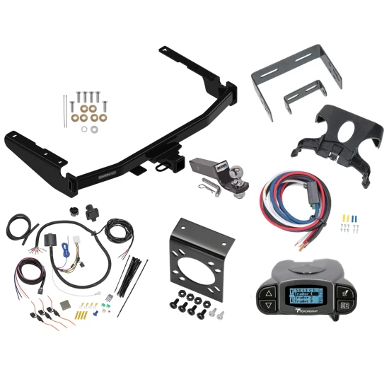 Trailer Hitch Tow Package Prodigy P3 Brake Control For 14-19 Toyota Highlander w/ 7-Way RV Wiring 2" Drop Mount 2" Ball Class 4 2" Receiver Draw-Tite Tekonsha