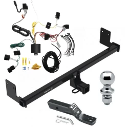 Trailer Tow Hitch For 22-23 Hyundai Kona w/o LED Taillights Class 3 2" Receiver Complete Package w/ Wiring and 1-7/8" Ball