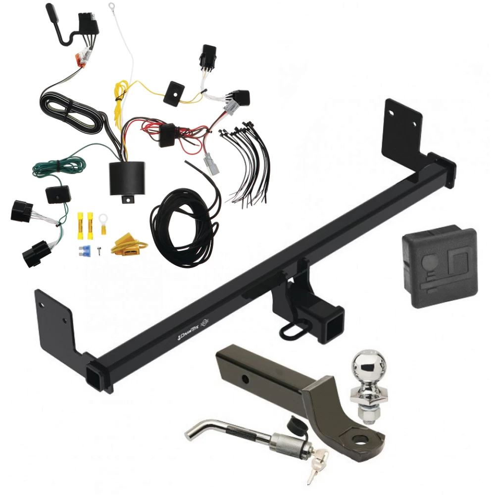 Trailer Tow Hitch For 22-23 Hyundai Kona Deluxe Package Wiring 2" Ball Mount and Lock