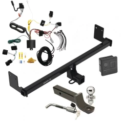 Trailer Tow Hitch For 22-23 Hyundai Kona w/o LED Taillights Deluxe Package Wiring 2" Ball Mount and Lock