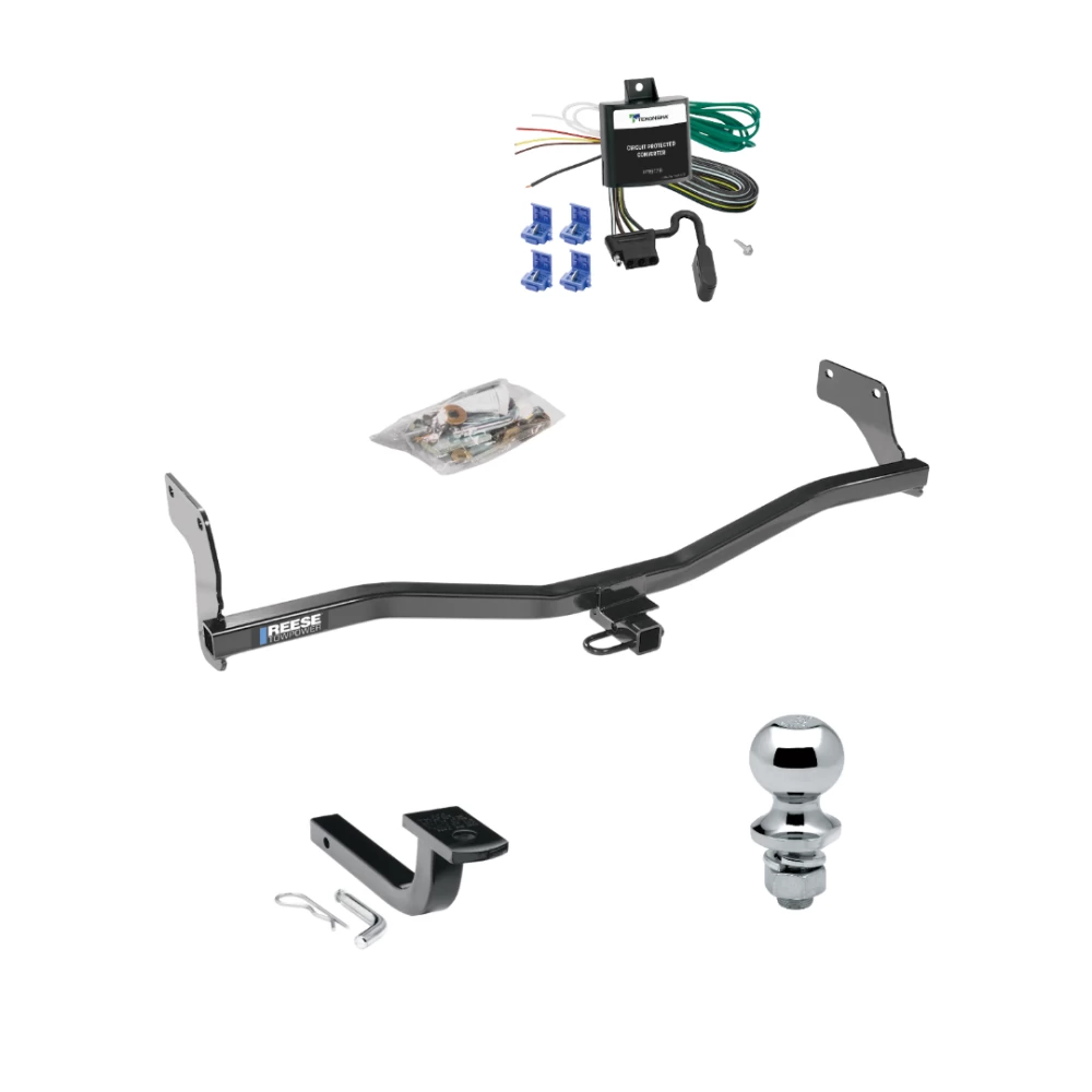 Reese Trailer Tow Hitch For 06-11 KIA Rio5 Hyundai Accent Hatchback Complete Package w/ Wiring Draw Bar and 1-7/8" Ball