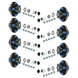 Lippert 3,500 lb Quad Axle Pre-Greased Hub Assembly Bundle, 8-Pack