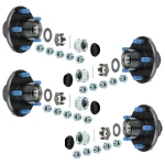 Lippert 3,500 lb Tandem-Axle Pre-Greased Hub Assembly 4-Pack, 5 on 4.5 Pattern, Includes Lug Nuts