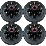 lippert 12 inch self‑adjusting brake assemblies with fully assembled 8‑on‑6.5 drum hubs dexter compatible 7k trailer kit