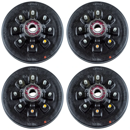 lippert 12 inch brake assemblies & fully assembled 8‑on‑6.5 drum hub kit, dexter alko rockwell compatible, 7k axle