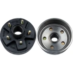 Lippert 7x1.25 2,200-lb Left Electric Brake & Hub Kit – 5 on 4.5 – Spindle, Dust Cap, 6-Pack Lug Nuts