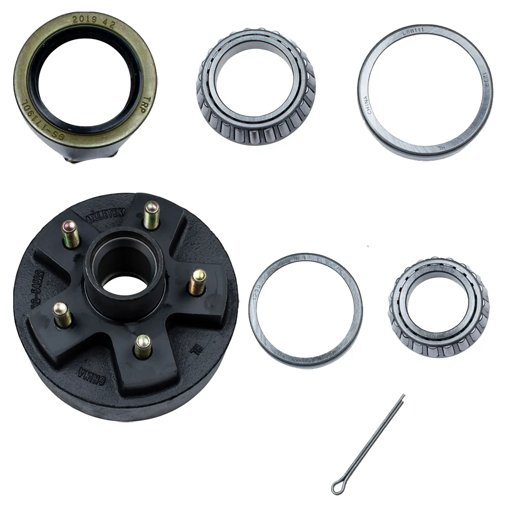 Lippert 7x1.25 2,200-lb Left Electric Brake & Hub Kit – 5 on 4.5 – Spindle, Dust Cap, 6-Pack Lug Nuts