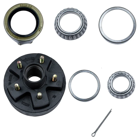 Lippert 7x1.25 2,200-lb Left Electric Brake & Hub Kit – 5 on 4.5 – Spindle, Dust Cap, 6-Pack Lug Nuts