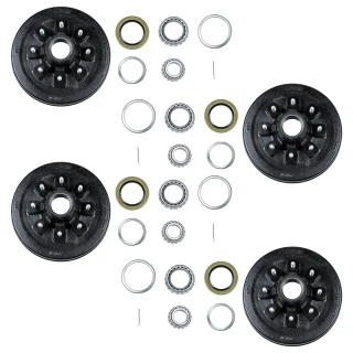 Lippert 7K trailer brake & 8‑on‑6.5 hub‑drum kit with bearing packs, Dexter & Alko compatible