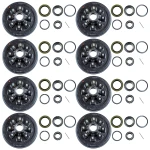 Lippert quad‑axle 12‑inch electric brake & 8‑on‑6.5 drum hub kit compatible with Dexter and Alko 7,000‑lb trailer axles