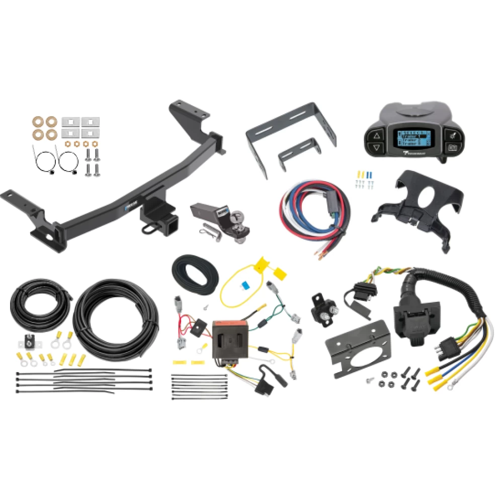 Trailer Hitch Tow Package Prodigy P3 Brake Control For 13-16 Mazda CX-5 All Models w/ 7-Way RV Wiring 2" Drop Mount 2" Ball Class 3 2" Receiver Reese Tekonsha