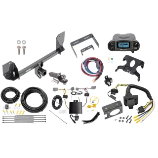 Trailer Hitch Tow Package Prodigy P3 Brake Control For 16-25 Volvo XC90 Recharge w/ 7-Way RV Wiring 2" Drop Mount 2" Ball Class 4 2" Receiver Reese Tekonsha