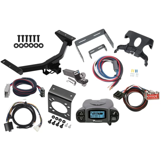 Trailer Hitch Tow Package Prodigy P3 Brake Control For 19-25 Honda Passport All Models w/ 7-Way RV Wiring 2" Drop Mount 2" Ball Class 4 2" Receiver Reese Tekonsha