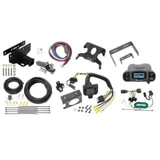 Trailer Hitch Tow Package Prodigy P3 Brake Control For 07-18 Jeep Wrangler JK All Models w/ 7-Way RV Wiring 2" Drop Mount 2" Ball Class 3 2" Receiver Reese Tekonsha