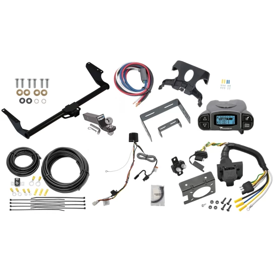 Trailer Hitch Tow Package Prodigy P3 Brake Control For 21-27 Toyota Sienna All Models w/ 7-Way RV Wiring 2" Drop Mount 2" Ball Class 3 2" Receiver Reese Tekonsha