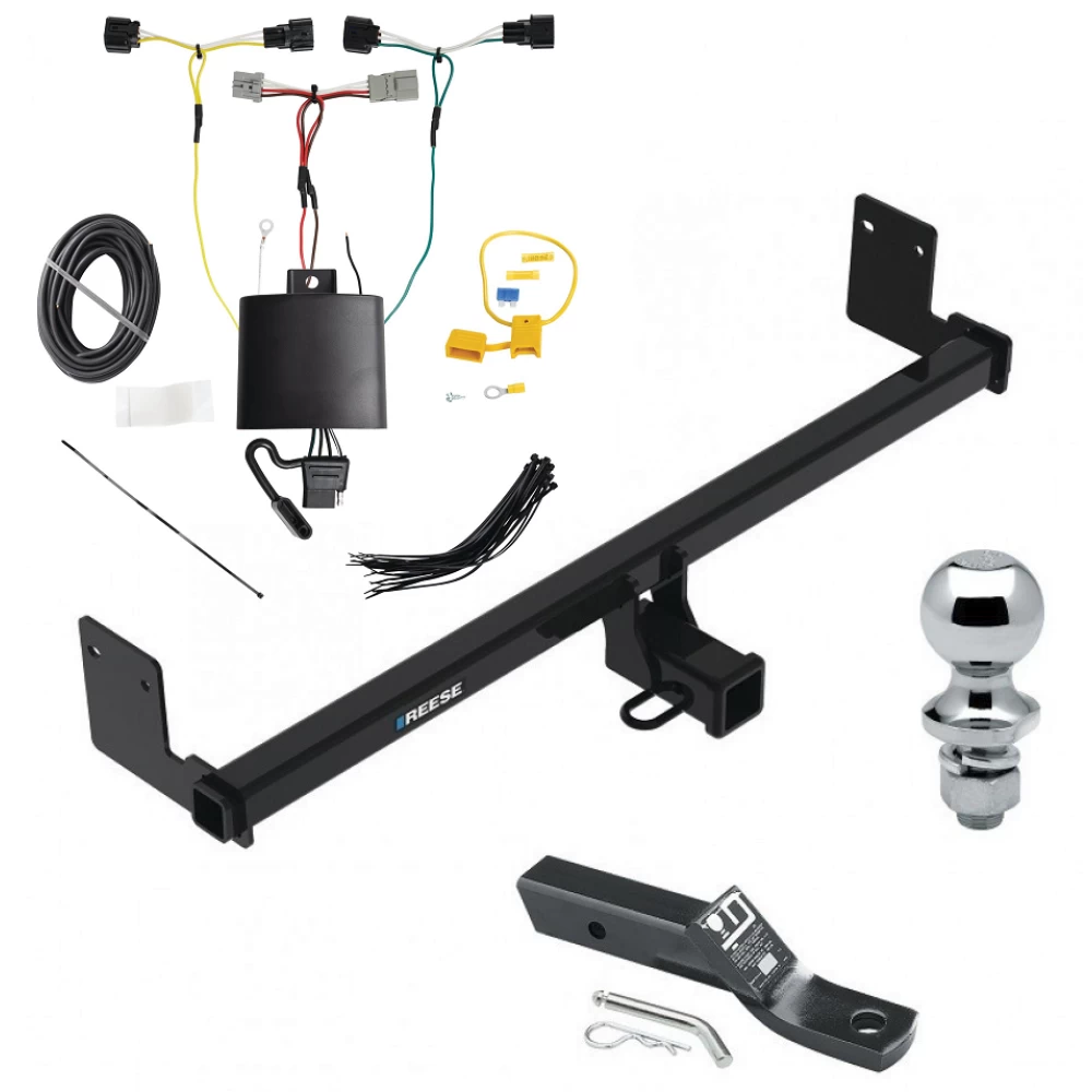 Reese Trailer Tow Hitch For 18-21 Hyundai Kona Class 3 2" Receiver Complete Package w/ Plug & Play Wiring and 1-7/8" Ball