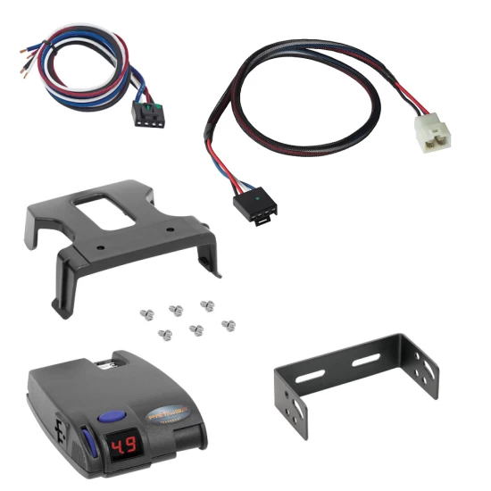 Tekonsha Primus IQ Electric Trailer Brake Control for 20-24 Hyundai Palisade KIA Telluride 22-24 Santa Cruz w/ Plug Play Wiring Adapter Proportional Eletric Trailer Brakes Module Box Controller 1-3 Axle