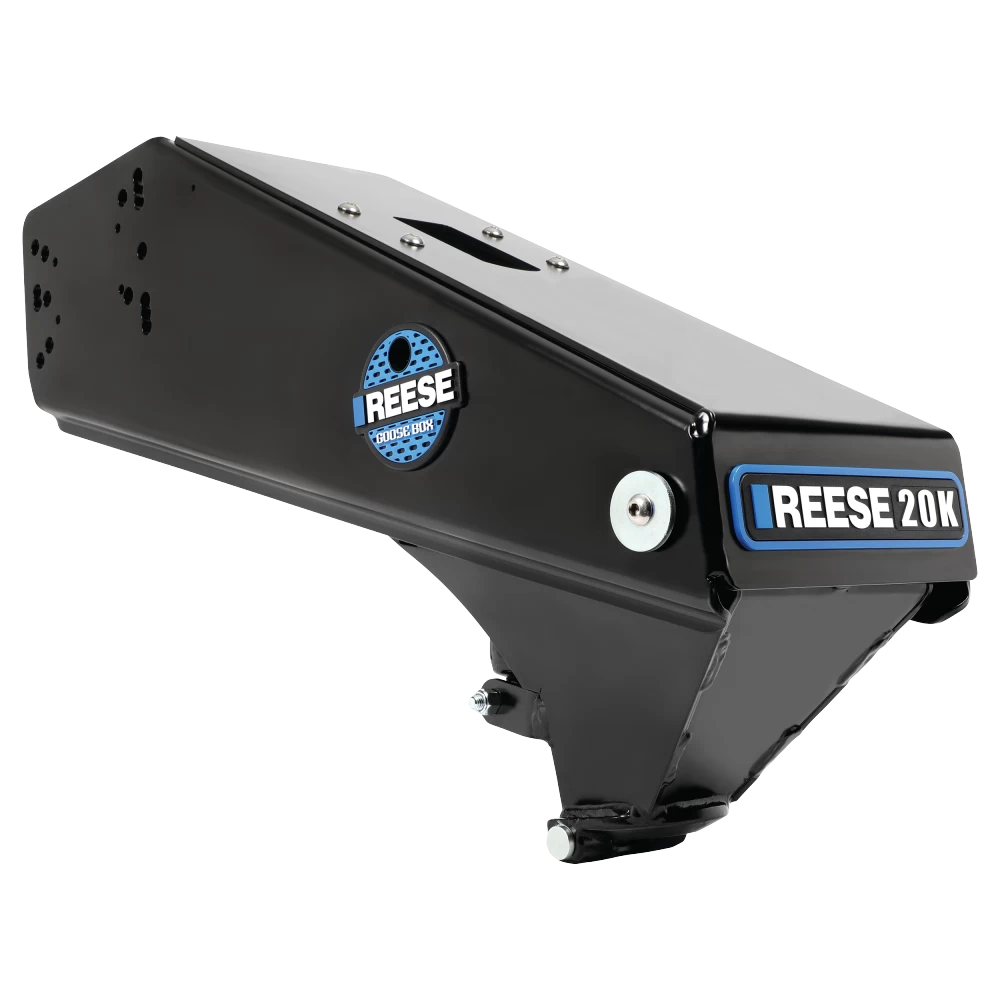 Reese 94920 20K Goose Box (Gen3), Pin Box Convert Fifth Wheel King Pin Hitch to Gooseneck Coupler For Lippert 1621, 1716, 0719, Fabex PB 600 and Rhino Bolt Hole Pattern