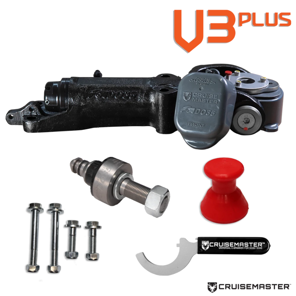 Cruisemaster DO35 V3Plus 3.5T articulating off-road trailer hitch coupler with handbrake CMDO35WHB