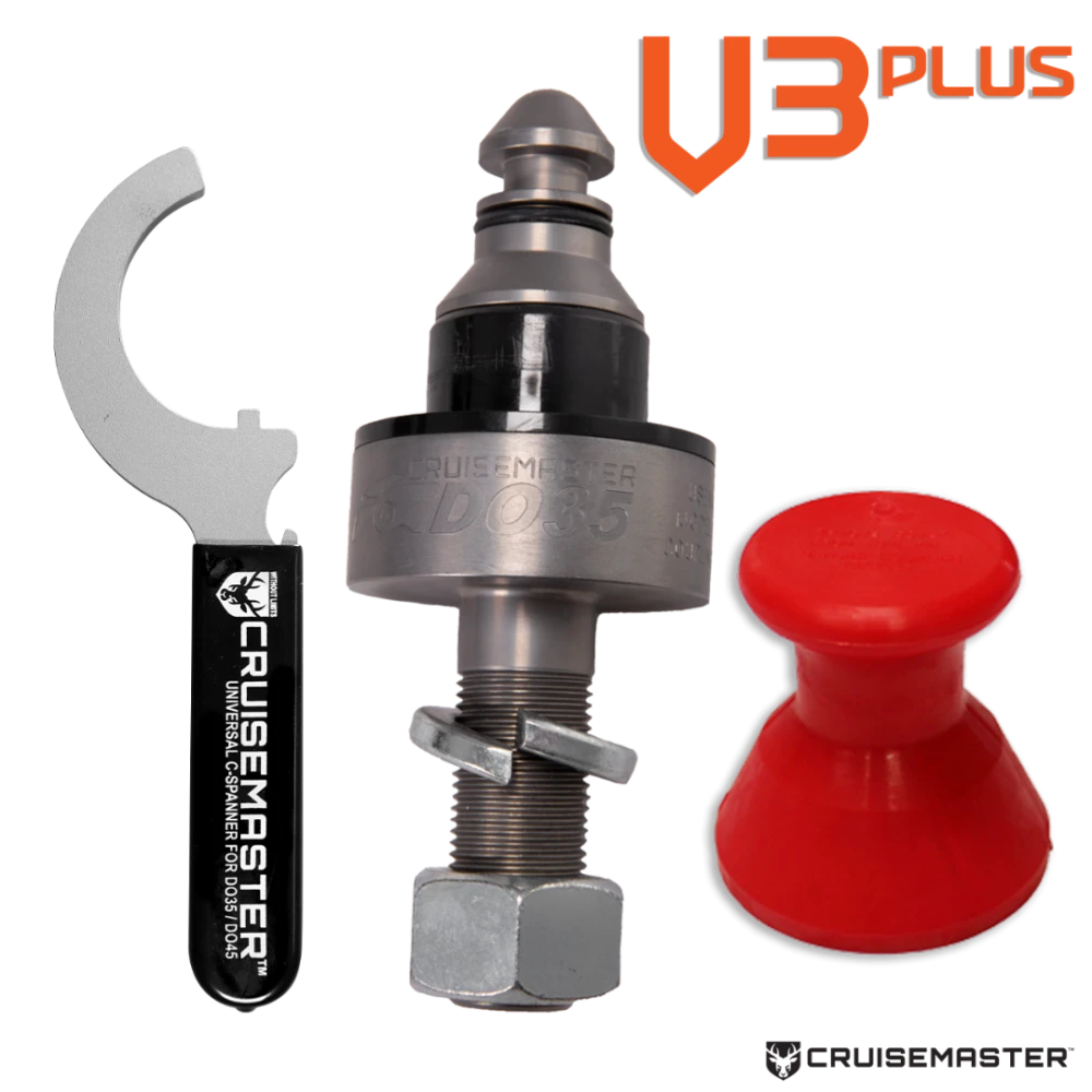 Cruisemaster DO35 V3Plus 3.5T articulating off-road trailer hitch coupler with handbrake CMDO35WHB