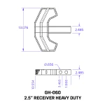 GEN-Y serrated hitch step fits 2.5-inch receiver heavy-duty boot scraper