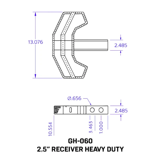 GEN-Y serrated hitch step fits 2.5-inch receiver heavy-duty boot scraper