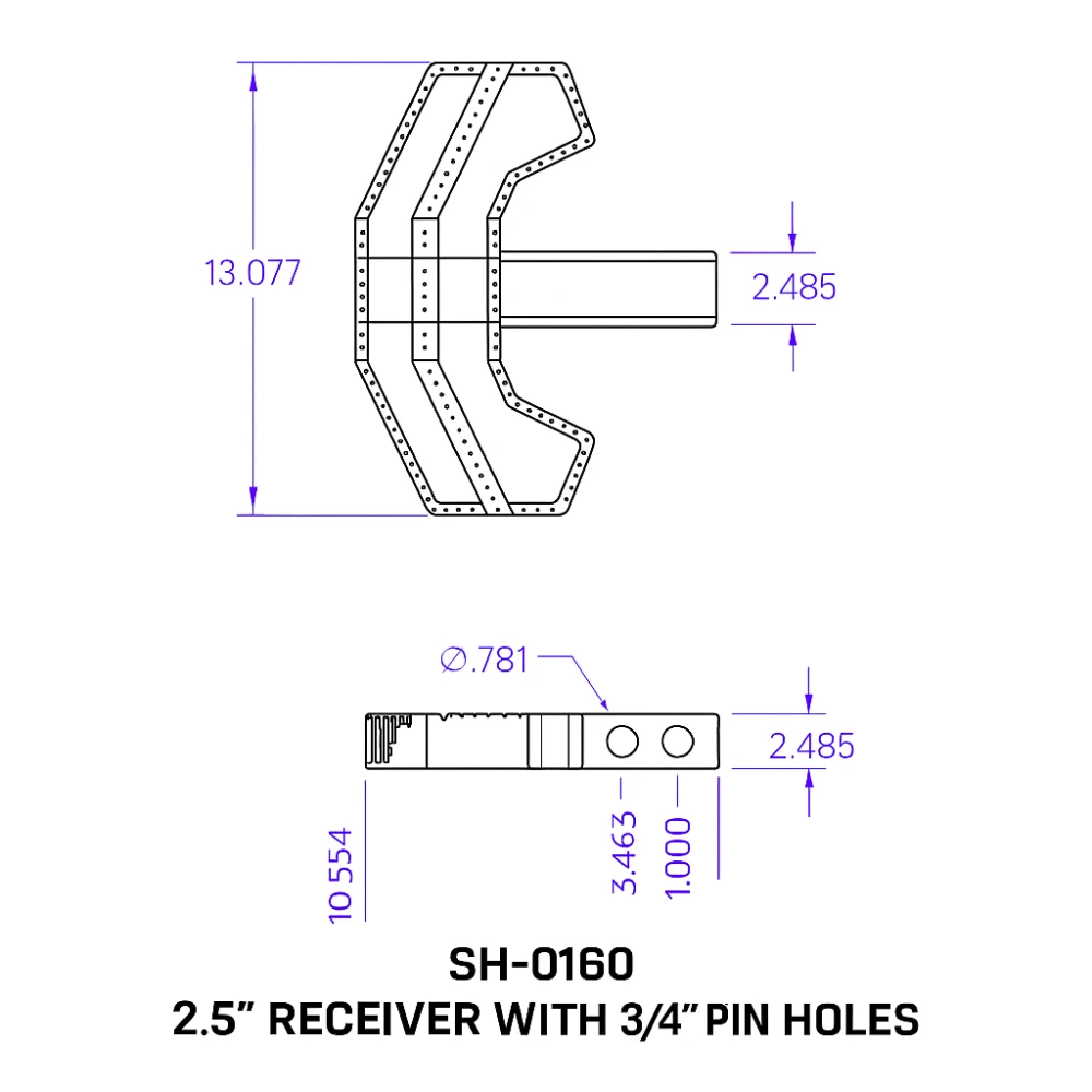 GEN-Y Serrated Hitch Step & Boot Scraper 2.5″ Receiver 3/4″ Pin Holes 500 lb Capacity