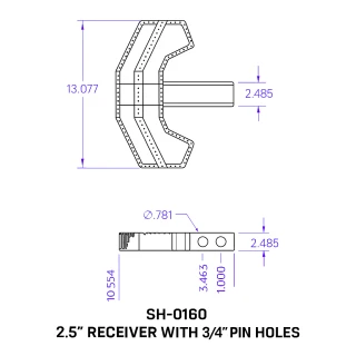 GEN-Y Serrated Hitch Step & Boot Scraper 2.5″ Receiver 3/4″ Pin Holes 500 lb Capacity