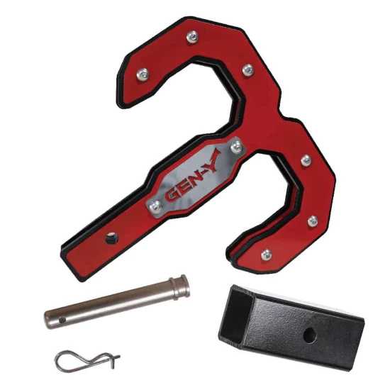 GEN-Y Hulk 16K Tow Hook and Hitch Step Combo with Pin, Clip & Sleeve for 2" Receiver